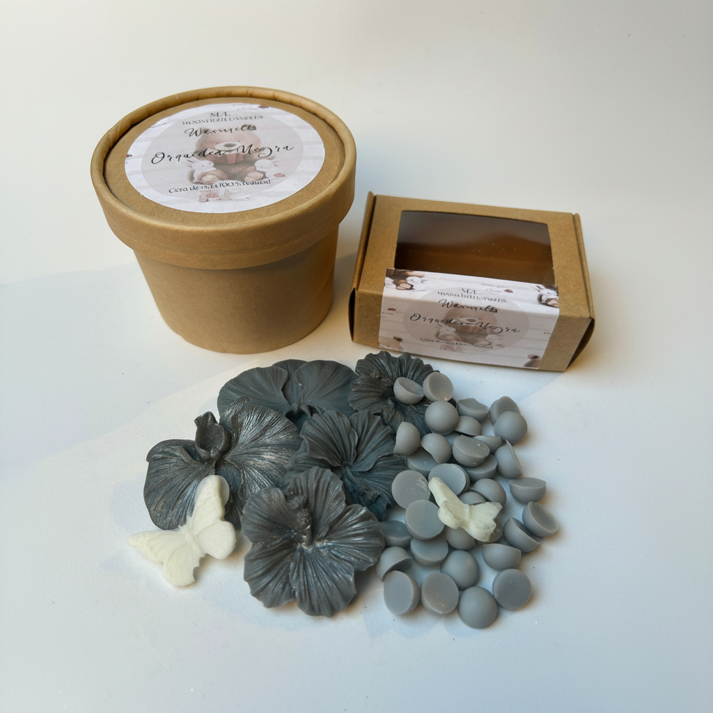 Waxmelts Orquídea Negra – recorte cuadrado