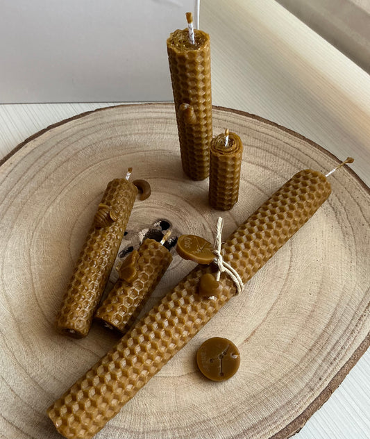 Velas de Miel – Artesanía Natural con Cera de Abeja Pura