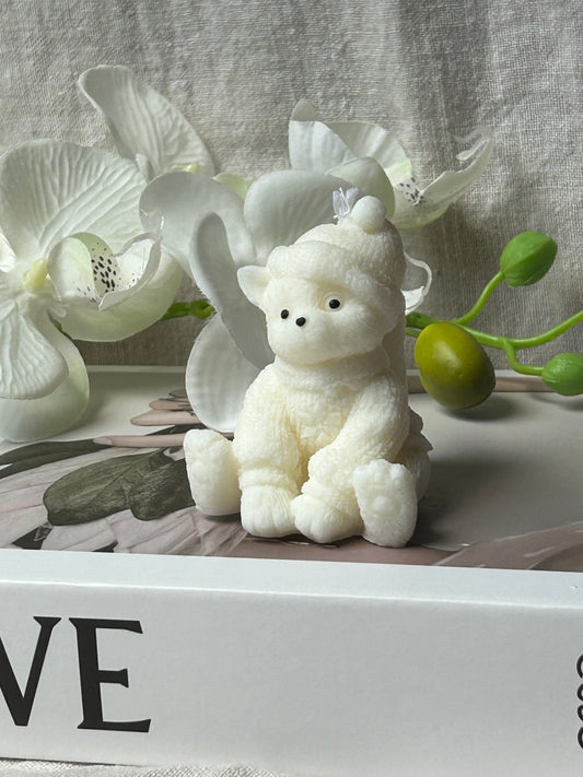 Vela Decorativa Osito Gato – Ternura y Fantasía