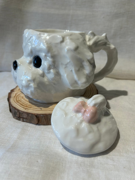 Vela Decorativa Aromática Lemon Cream – En Recipiente con Forma de Cabeza de Perrito