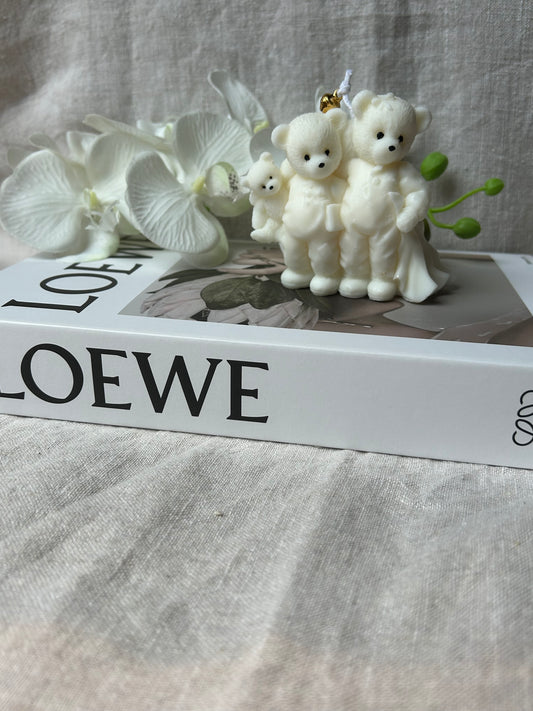 Vela Decorativa Familia de Ositos – Ternura Artesanal